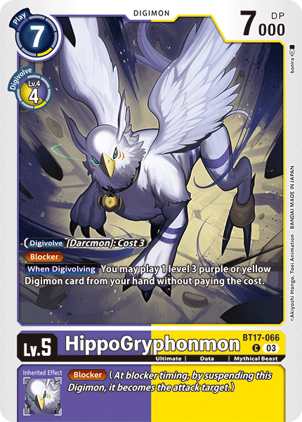 BT17-066 HippoGryphonmon Single