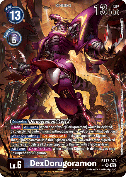 BT17-073 DexDorugoramon Alt Art Single