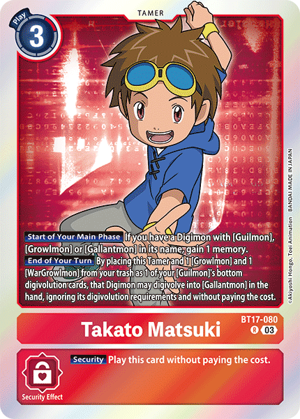 BT17-080 Takato Matsuki Single