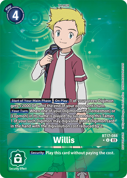 BT17-088 Willis Alt Art Single