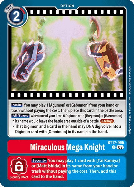 BT17-095 Miraculous Mega Knight Single