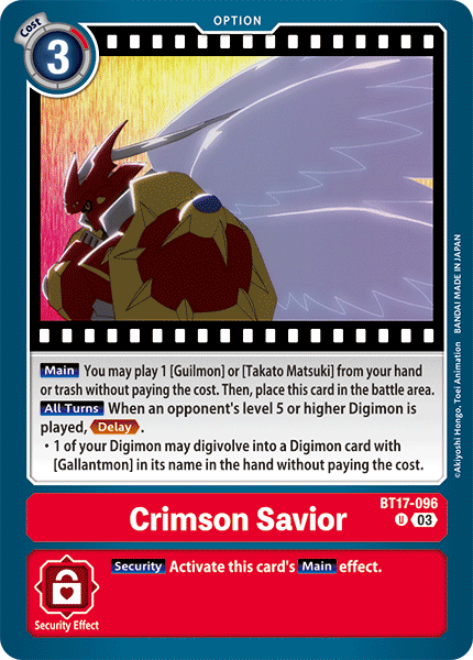 BT17-096 Crimson Savior Single