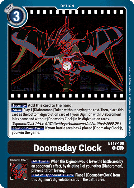 BT17-100 Doomsday Clock Single