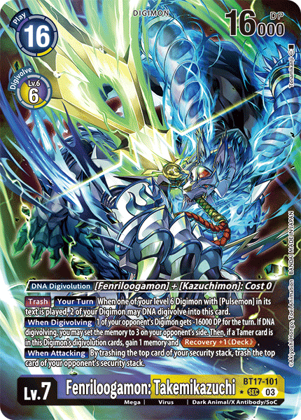 BT17-101 Fenriloogamon: Takemikazuchi Alt Art Single