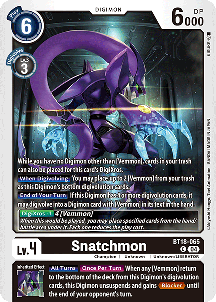 BT18-065 Snatchmon Single