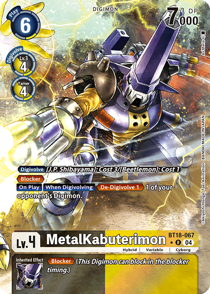 BT18-067 MetalKabuterimon Alt Art Single