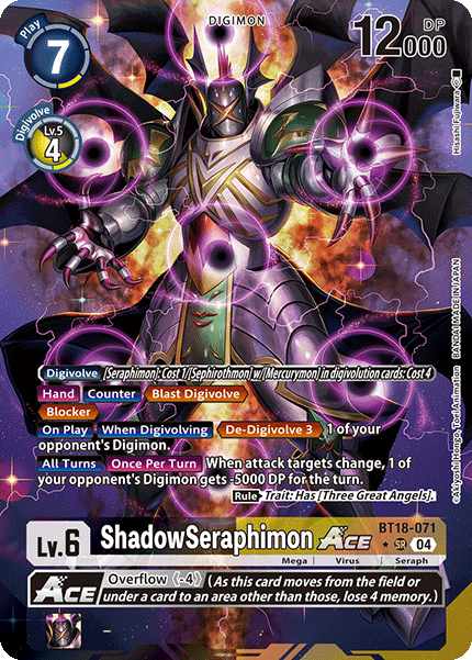 BT18-071 ShadowSeraphimon ACE Alt Art Single