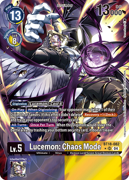 BT18-082 Lucemon: Chaos Mode Alt Art Single