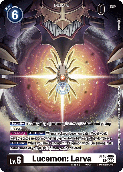 BT18-086 Lucemon: Larva Single