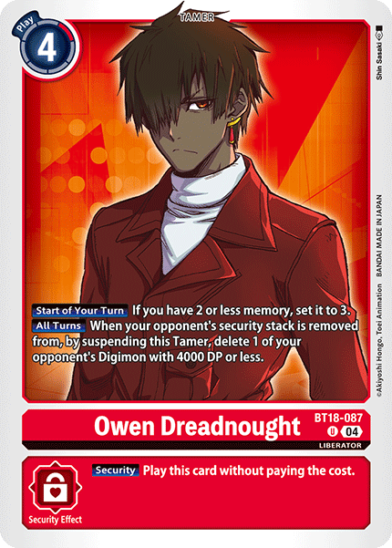 BT18-087 Owen Dreadnought Single