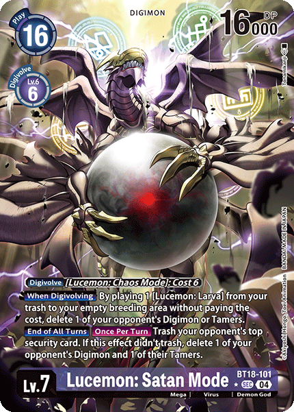 BT18-101 Lucemon: Satan Mode Alt Art Single