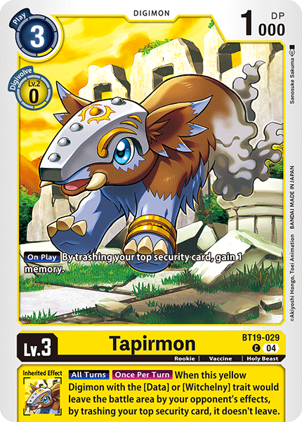 BT19-029 Tapirmon Single