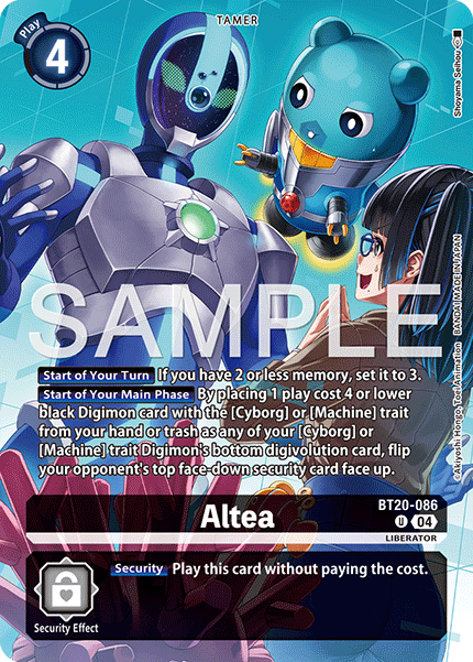 BT20-086 Altea (Digimon Liberator Debuggers Set) Single