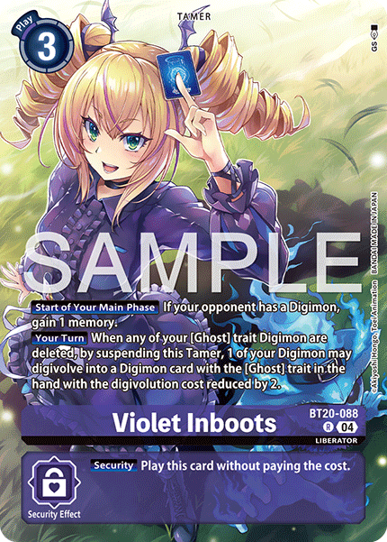 BT20-088 Violet Inboots (Digimon Liberator Debuggers Set) Single