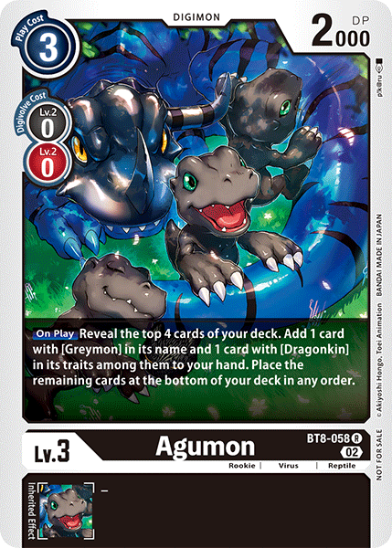 BT8-058 Agumon (Xros Encounter Alt) Single