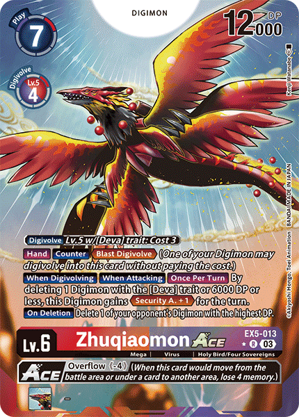 EX5-013 Zhuqiaomon ACE Alt Art Single