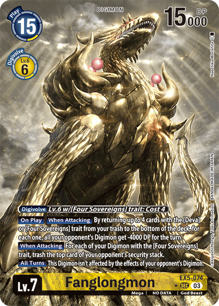 EX5-074 Fanglongmon Alt Art Single