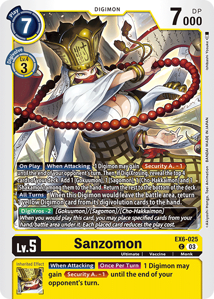 EX6-025 Sanzomon Single