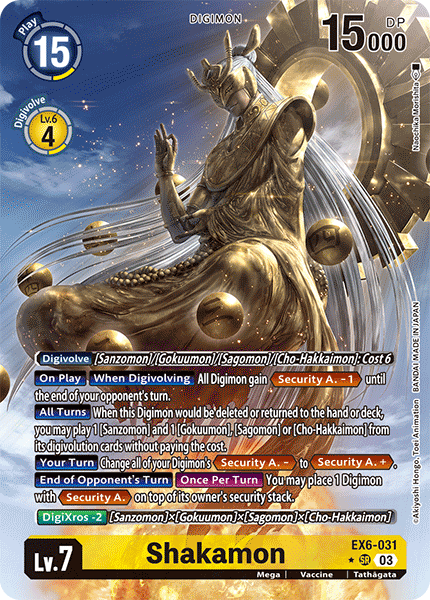 EX6-031 Shakamon Alt Art Single