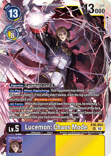 EX6-054 Lucemon: Chaos Mode Single