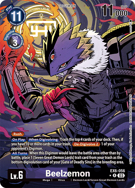 EX6-056 Beelzemon Alt Art Single