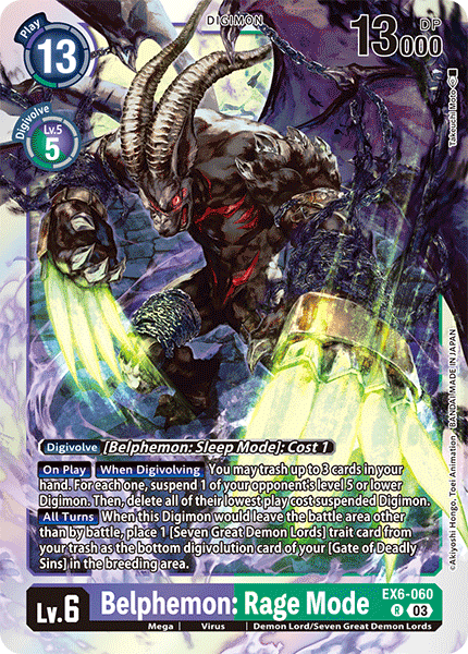 EX6-060 Belphemon: Rage Mode Single