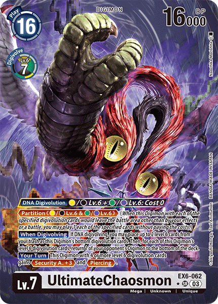 EX6-062 UltimateChaosmon Alt Art Single