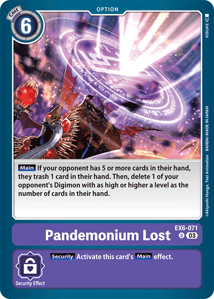 EX6-071 Pandemonium Lost Single