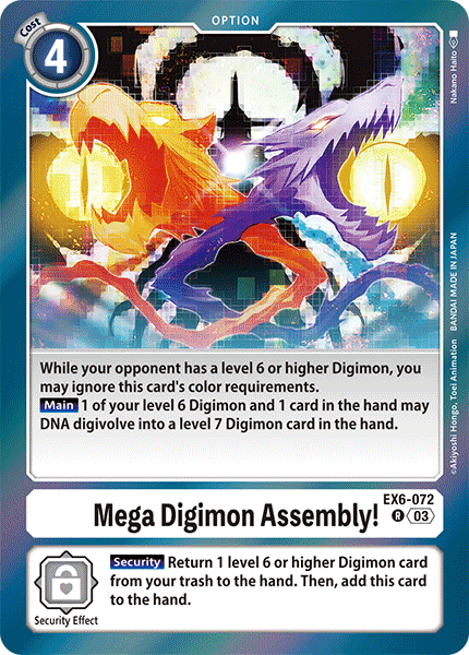 EX6-072 Mega Digimon Assembly! Single