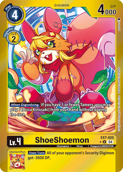 EX7-025 ShoeShoemon (Foil) Single