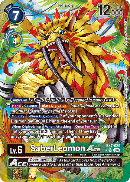 EX7-029 SaberLeomon ACE (Alternate Art) Single