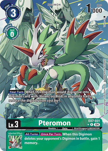 EX7-031 Pteromon (Alternate Art) Single