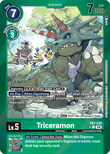 EX7-035 Triceramon (Foil) Single