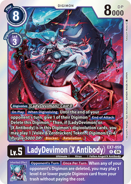 EX7-058 LadyDevimon (X Antibody) Single