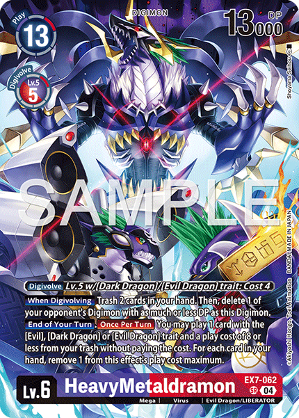 EX7-062 HeavyMetaldramon (Digimon Liberator Debuggers Set) Single