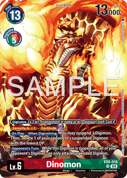 EX8-016 Dinomon (Digimon Liberator Debuggers Set) Single