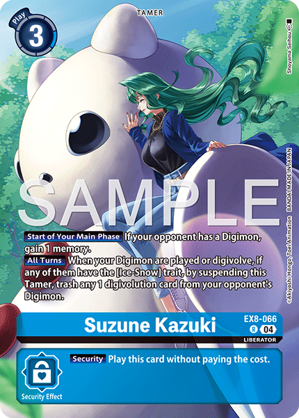 EX8-066 Suzune Kazuki (Digimon Liberator Debuggers Set) Single