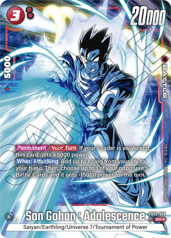 FB02-018 Son Gohan : Adolescence Alt Art