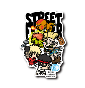 Street Fighter Character Group B-Side Label Sticker