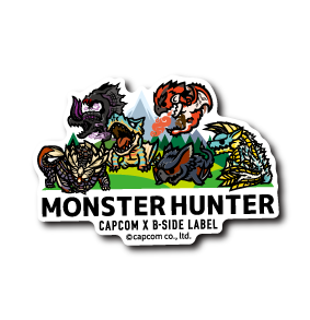 Monster Hunter Character Group B-Side Label Sticker