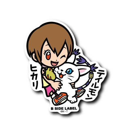 Kari & Gatomon B-Side Label Digimon Sticker