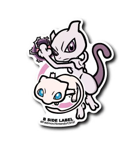 Mewtwo & Mew B-Side Label Pokemon Center Sticker
