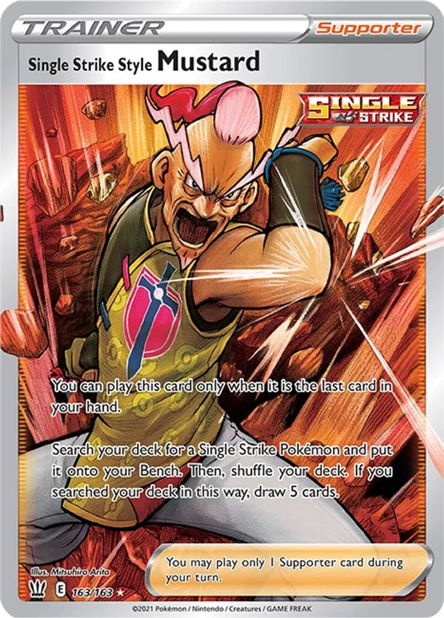 Single Strike Style Mustard (Full Art) Battle Styles - 163 (SWSH05)