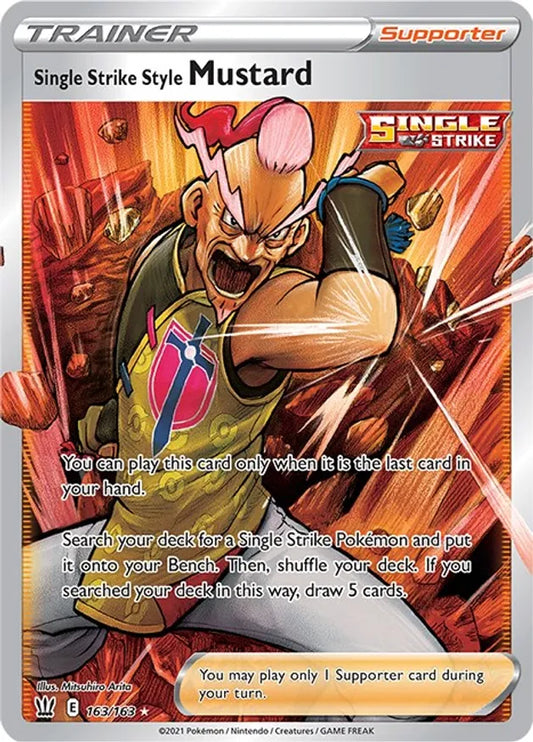 Single Strike Style Mustard (Full Art) Battle Styles - 163 (SWSH05)