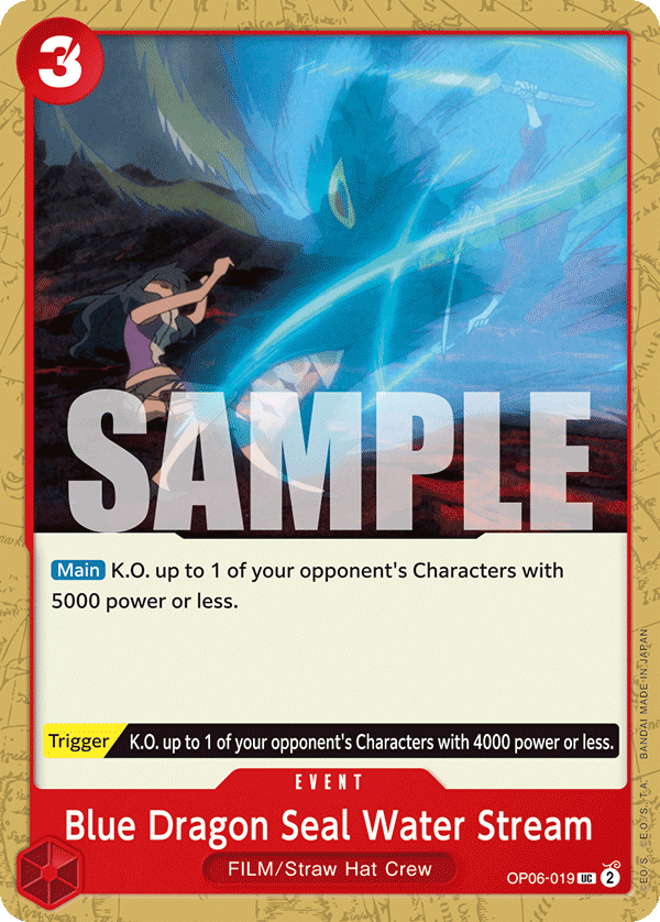 OP06-019 Blue Dragon Seal Water Stream Single