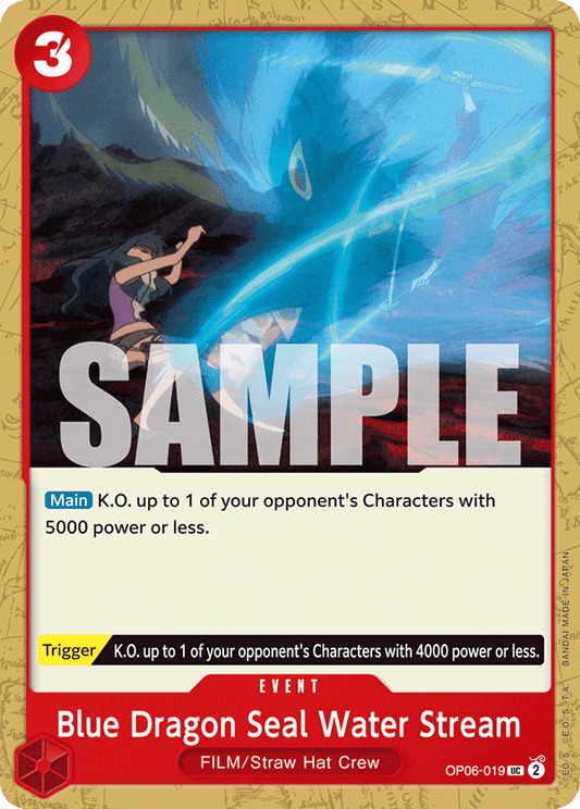 OP06-019 Blue Dragon Seal Water Stream Single