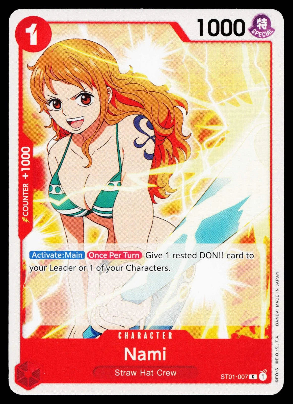 ST01-007 Nami 1st Wave Pre Errata One Piece Single