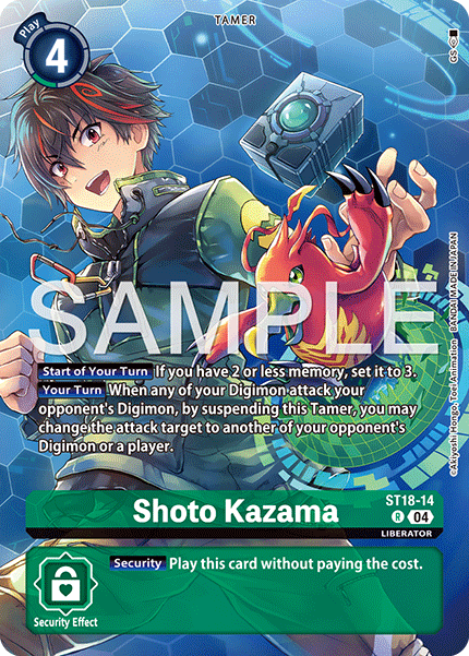 ST18-14 Shoto Kazama (Digimon Liberator Debuggers Set) Single