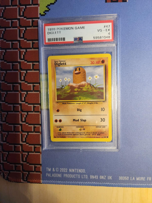 DIGLETT 47/102 GAME POKEMON PSA 4