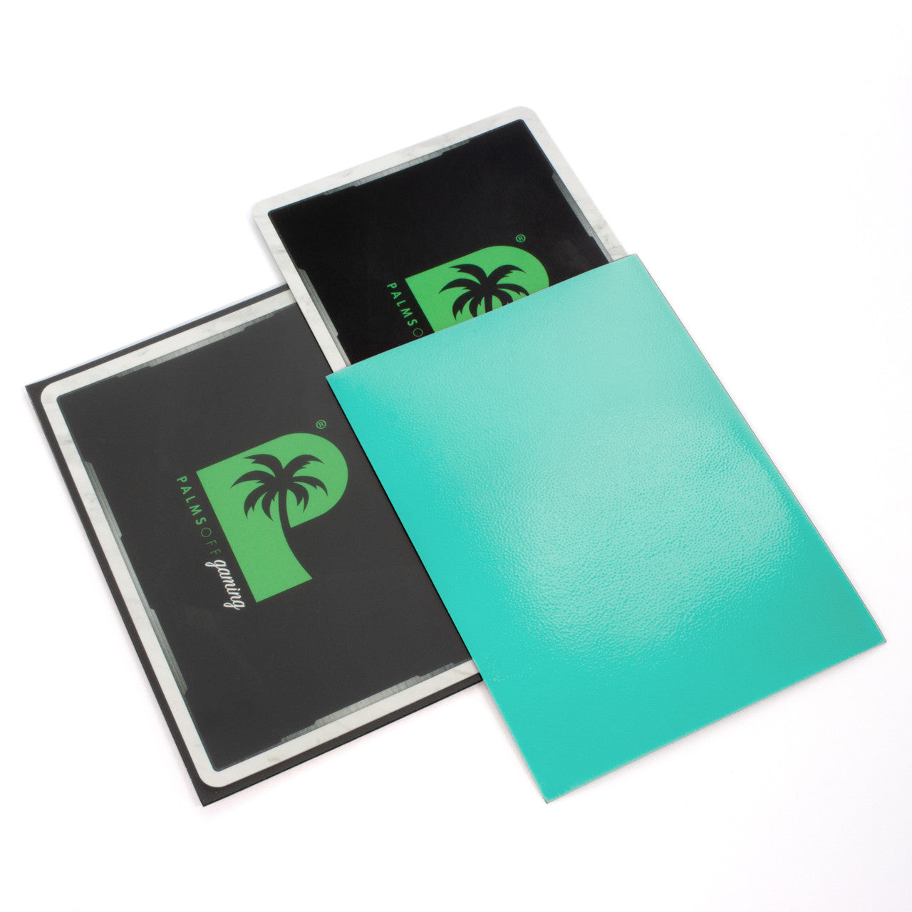 Palms Off Gaming Blackout Turquoise Deck Sleeves